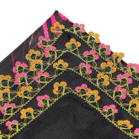 Tulbent Scarf Handmade Crochet Detailing NWOT - Picture 2 of 8